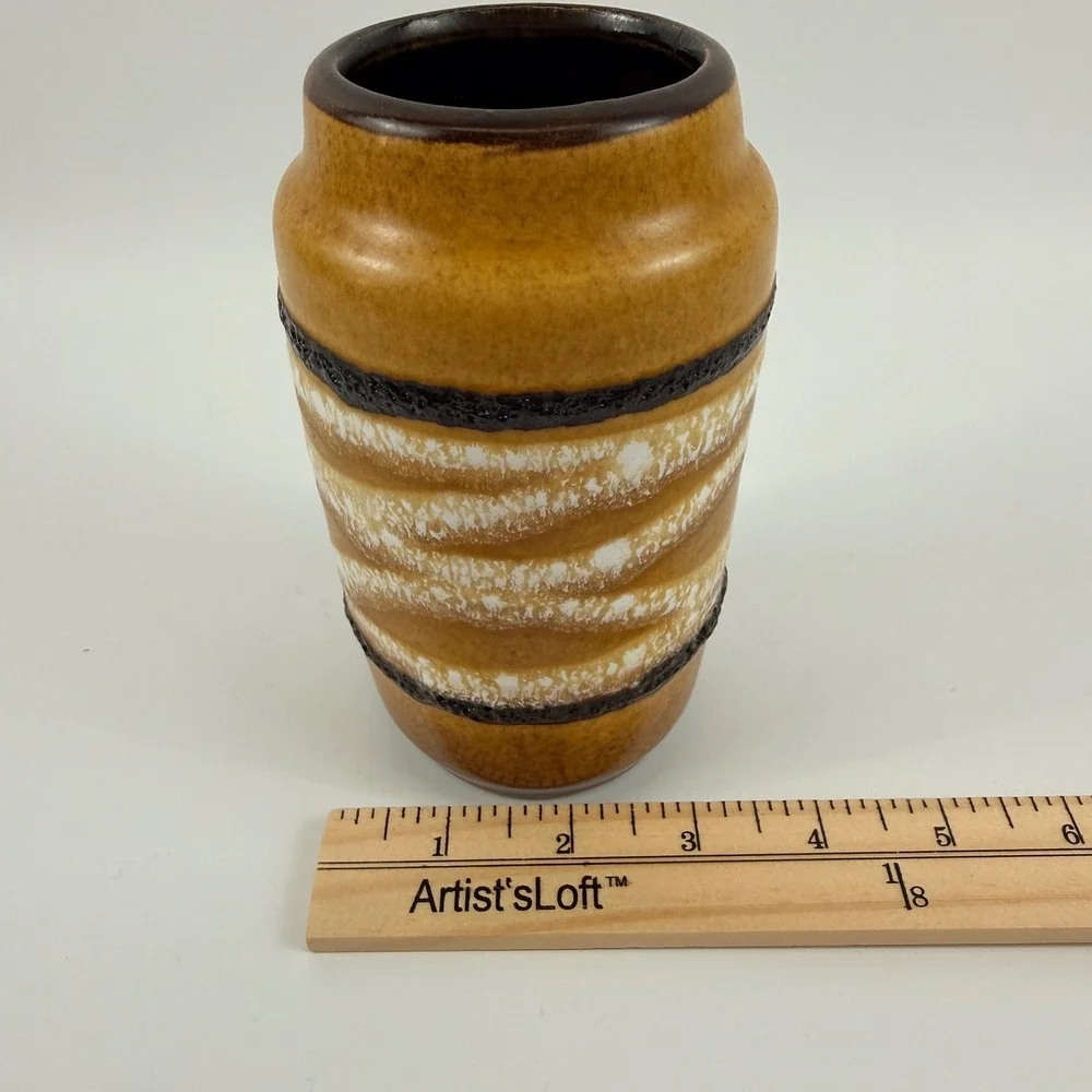 Scheurich West‎ Germany Fat Lava Pottery Vase 231-15 Mid Century Modern Ochre